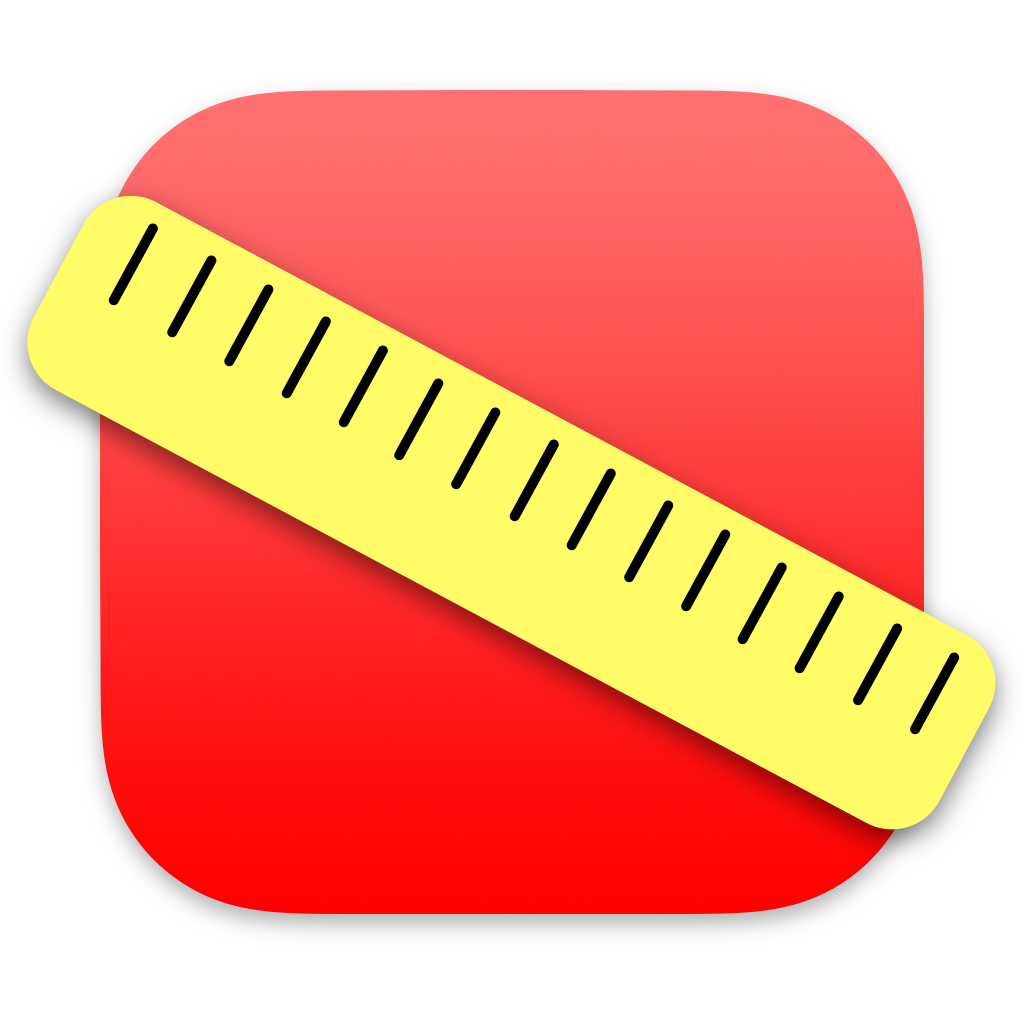 The app icon of TouchRuler: an accurate ruler for Mac.